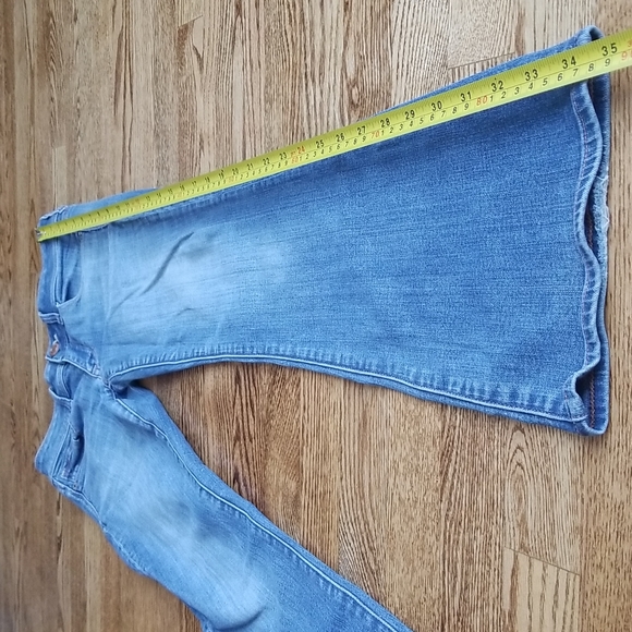 (4) American Eagle Super Stretch Kick Boot Extra Shorts Denim Jeans - Picture 9 of 11